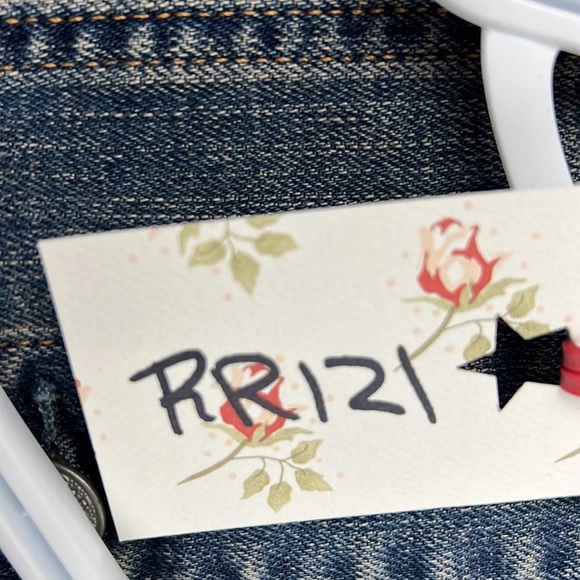 Too-She-She Upcycled Gorgeous Tapestry  Gap Denim Jean Jacket - Picture 5 of 10